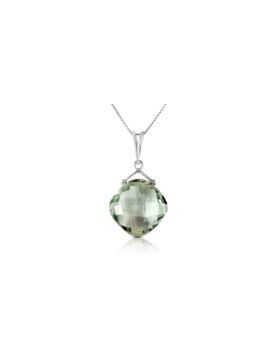 8.75 Carat 14K White Gold Prove The Rule Green Amethyst Necklace