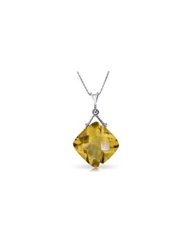 8.75 Carat 14K White Gold Much Is Given Citrine Necklace