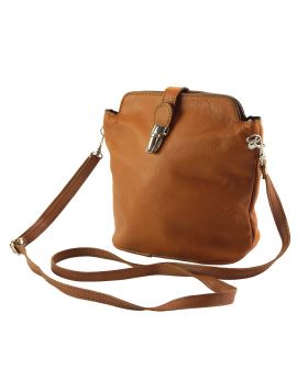 Clara leather Crossbody bag - Tan