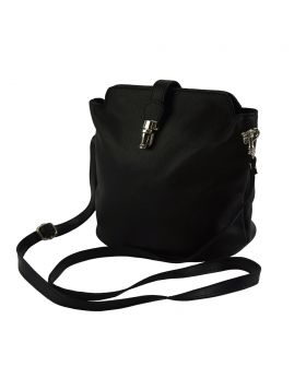 Clara leather Crossbody bag - Black