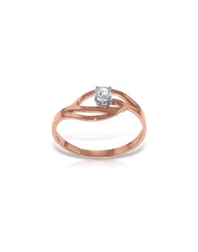 14K Rose Gold Ring 0.15 Carat Natural Diamond