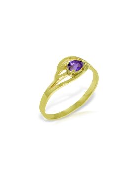 0.3 Carat 14K Gold No Emotional Gap Amethyst Ring