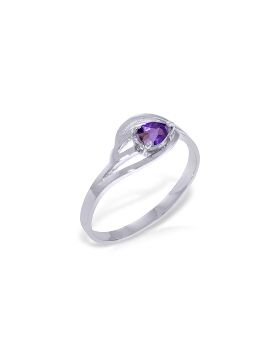 0.3 Carat 14K White Gold Sirens Amethyst Ring