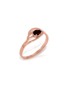 14K Rose Gold Ring Natural Garnet Certified