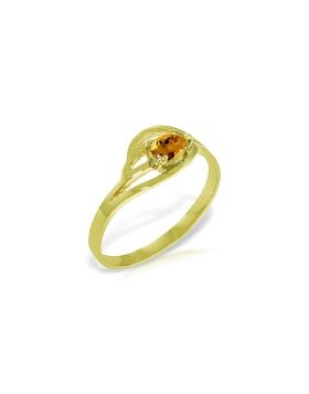 0.3 Carat 14K Gold Brave Eyes Citrine Ring