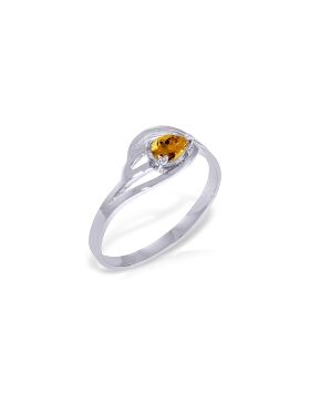 0.3 Carat 14K White Gold Fair Lady Citrine Ring