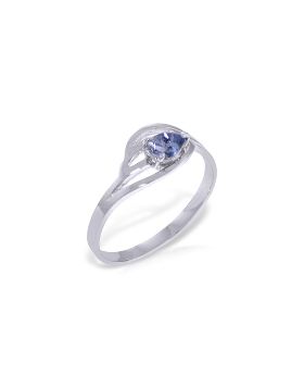 0.3 Carat 14K White Gold Ring Natural Tanzanite