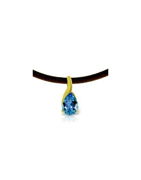 4.7 Carat 14K Gold Admiration Blue Topaz Diamond Necklace