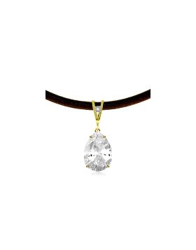 6.01 Carat 14K Gold Magnitude White Topaz Diamond Necklace