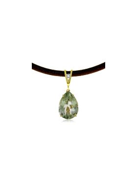 6.01 Carat 14K Gold Magnitude Green Amethyst Diamond Necklace