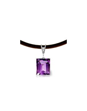 6.51 Carat 14K White Gold Book Of Elegance Amethyst Diamond Necklace