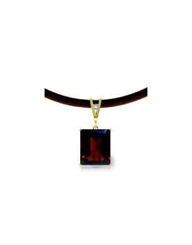 6.51 Carat 14K Gold Solitude Garnet Diamond Necklace