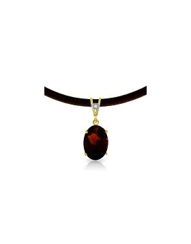 7.56 Carat 14K Gold Gratitude Garnet Diamond Necklace