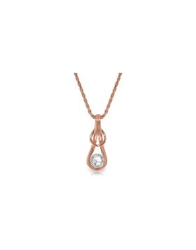 14K Rose Gold Natural 0.5 Carat Diamond Necklace Certified