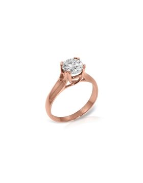 14K Rose Gold Diamond Ring 0.75 Carat Natural Diamond