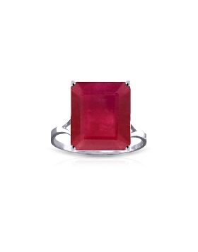 7.5 Carat 14K White Gold Ring Natural Octagon Ruby