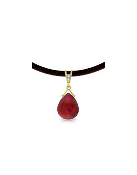 8.01 Carat 14K Gold Attraction Ruby Diamond Necklace