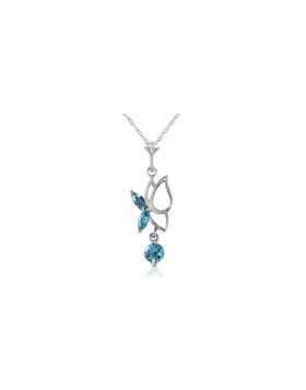 0.4 Carat 14K Gold High And Mighty Blue Topaz Necklace