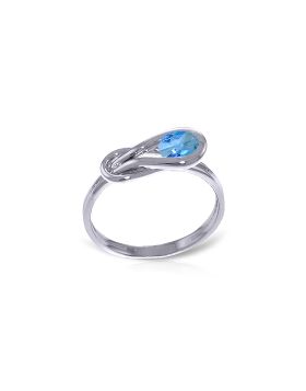 0.65 Carat 14K White Gold Where I Return Blue Topaz Ring