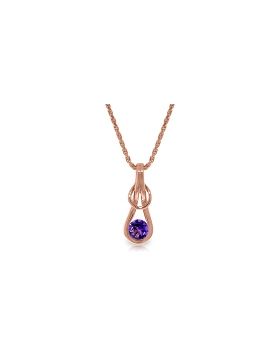 14K Rose Gold Purple Amethyst Necklace Jewelry