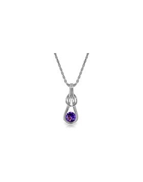 0.65 Carat 14K White Gold Reach Your Dream Amethyst Necklace