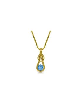 0.65 Carat 14K Gold Venus Unbound Blue Topaz Necklace