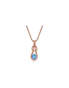 14K Rose Gold Blue Topaz Jewelry Series Necklace