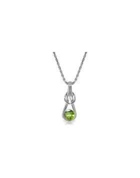 0.65 Carat 14K White Gold Inevitable Journey Peridot Necklace