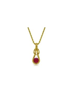 0.65 Carat 14K Gold Necklace Ruby