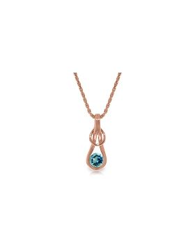 14K Rose Gold Aquamarines Necklace Certified Series
