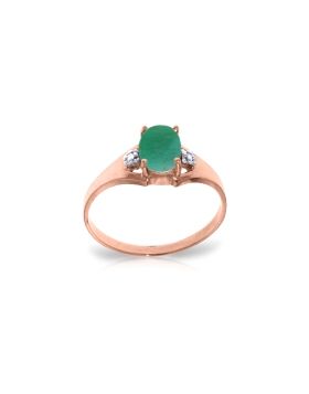 1.26 Carat 14K Rose Gold Brilliance Emerald Diamond Ring