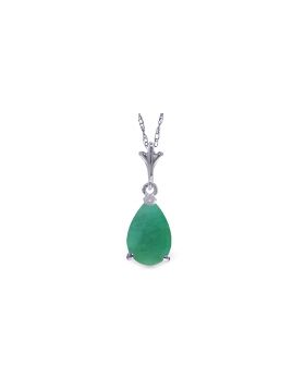 1 Carat 14K White Gold Southway Emerald Necklace
