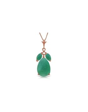 14K Rose Gold Natural Emerald Necklace Series
