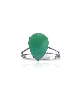 14K White Gold Ring w/ Natural Emerald