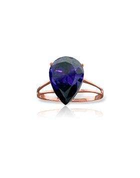 4.65 Carat 14K Rose Gold Ring Natural Sapphire