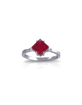 1.46 Carat 14K White Gold Discover The Way Ruby Diamond Ring