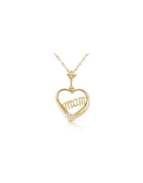 0.01 Carat 14K Gold Mama Mia Diamond Necklace