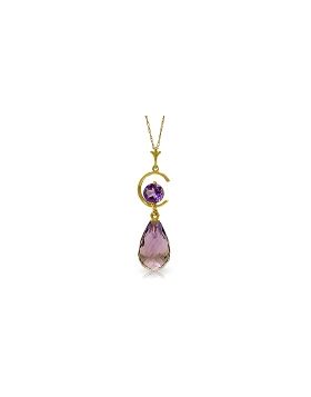 5.5 Carat 14K Gold Youth's Promise Amethyst Necklace