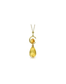 5.5 Carat 14K Gold Path To Love Citrine Necklace