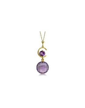 5.8 Carat 14K Gold Come Untangled Amethyst Necklace