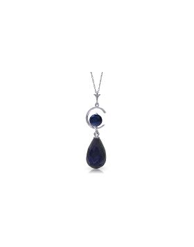 9.3 Carat 14K White Gold Circle Of Silence Sapphire Necklace
