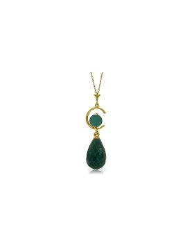 9.3 Carat 14K Gold Born A Woman Emerald Necklace