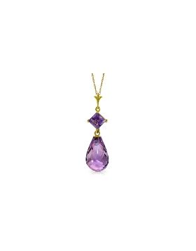 5.5 Carat 14K Gold Better Or Worse Amethyst Necklace