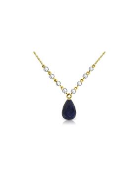 15.6 Carat 14K Gold La Buena Vida Sapphire Diamond Necklace