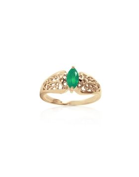 0.2 Carat 14K Gold Lily Emerald Ring