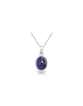 Sterling Silver Necklace With Cabochon Tanzanite
