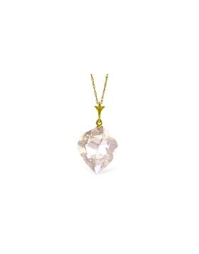 12.8 Carat 14K Gold Necklace Twisted Briolette White Topaz