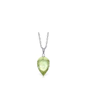 9.55 Carat 14K White Gold Exaggeration Is Good Green Amethyst Necklace