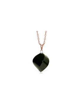 15.55 Carat 14K Rose Gold Necklace Diamond Twisted Briolette Black Spineli