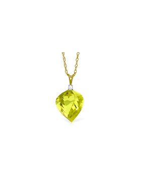 10.8 Carat 14K Gold Circuitous Path Lemon Quartz Necklace